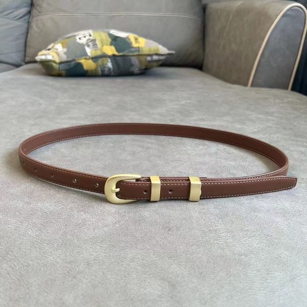 

designer belt woman fashion needle buckle 1.8cm width dress thin waist cowhide 4 color with box women belts, Black;brown