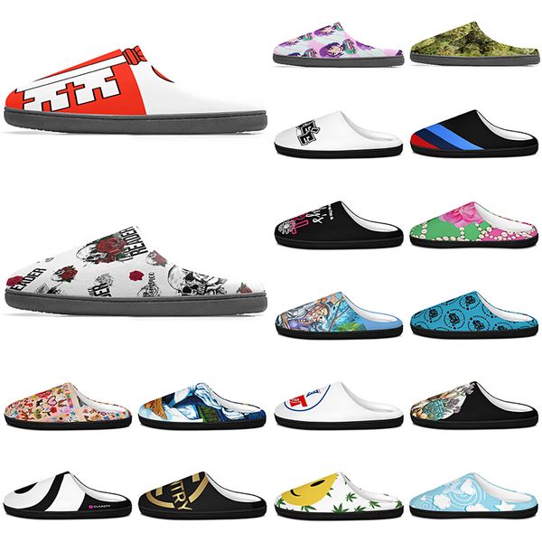 

diy Slippers Custom Slippers Customized Cotton Slippers Men Women Cotton Slippers precious antislip antiskid Warm Customized Patterns big Size 45800