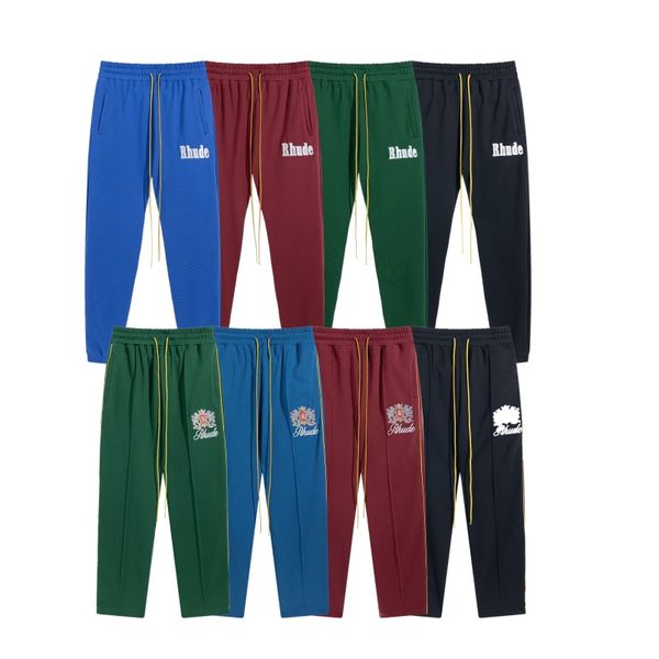 

mens designer pants joggers print sweatpants jogger casual hip hop loose letter printing, Black