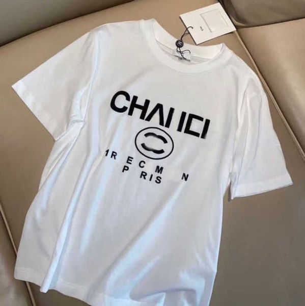 

classics luxury women's t shirt ch brand tees men t-shirt designer paris trendy letter print couple short sleeve summer cotton round n, White