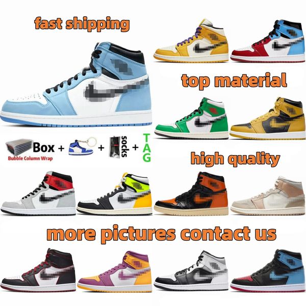 

basketball shoes men women jorden 1s 1 high og military university blue dark mocha red thunder royalty metallic purple mens trainers sports