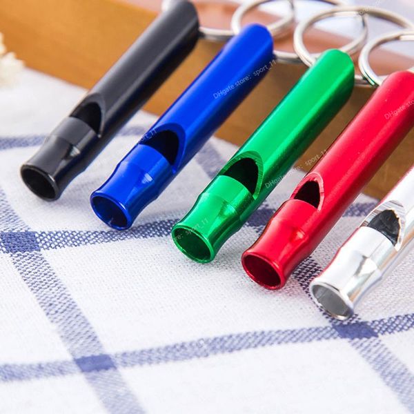 

1pcs camping hiking survival whistle small size aluminum emergency whistle outdoor edc tools train whistle team sports cheerleading souvenir