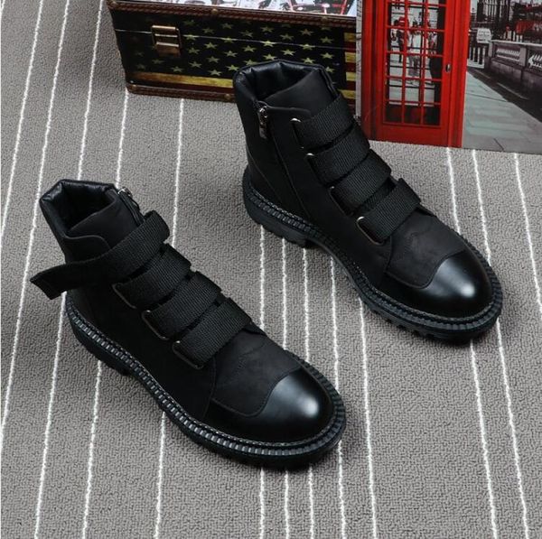 

men boots autumn flat keep warm tooling shoes wear resistant highsneakers men039s wedding dress shoes h4313972589, Black