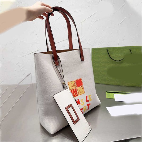 

new g-letter designer bag 4 color totes women shoulder briefcase bag leather shopping bag luxury designers handbag lady tote bag with pouch