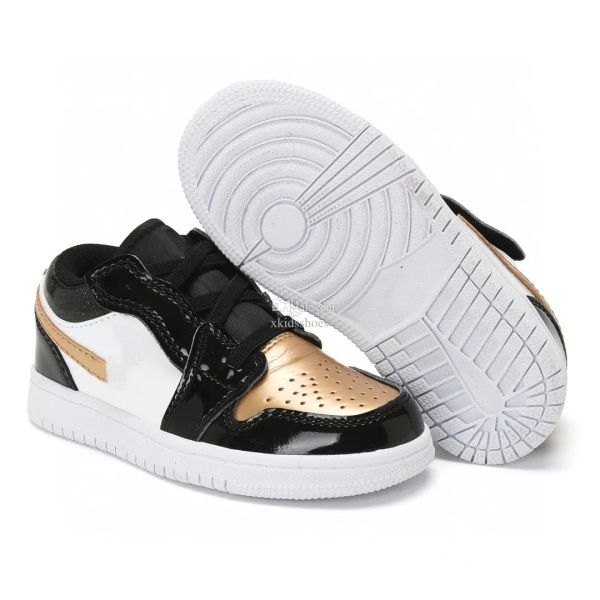 

2023 kids shoes dunks 1 low panda girls boys big kid grade school sneakers shoe children infant trai, Black