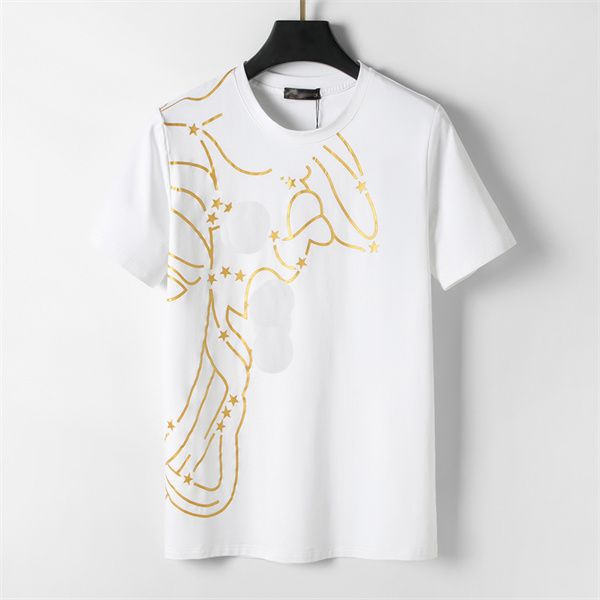 

mens designer clothing famous t shirt letter print round neck short sleeve black white fashion men women t shirts 004, White;black