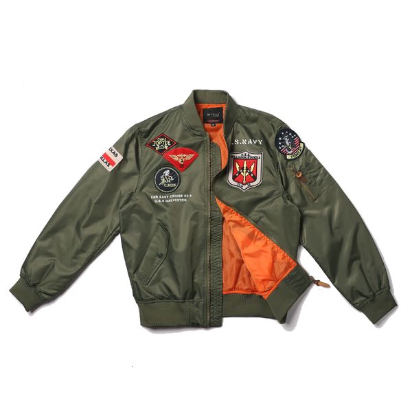 

men's jackets military usn navy world war ii spring and autumn pilot flght jacket baseball uniform men's bomber windbreaker 230418, Black;brown