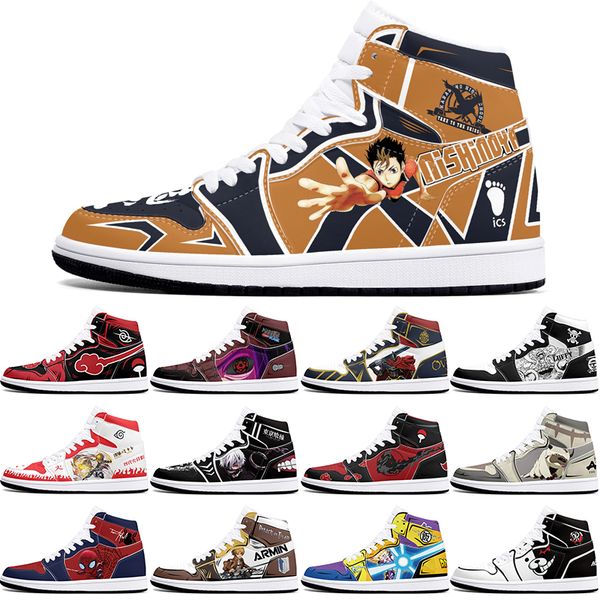 

DIY classics customized shoes sports basketball shoes 1s men women antiskid anime loafers Versatile figure sneakers 36-48 405309