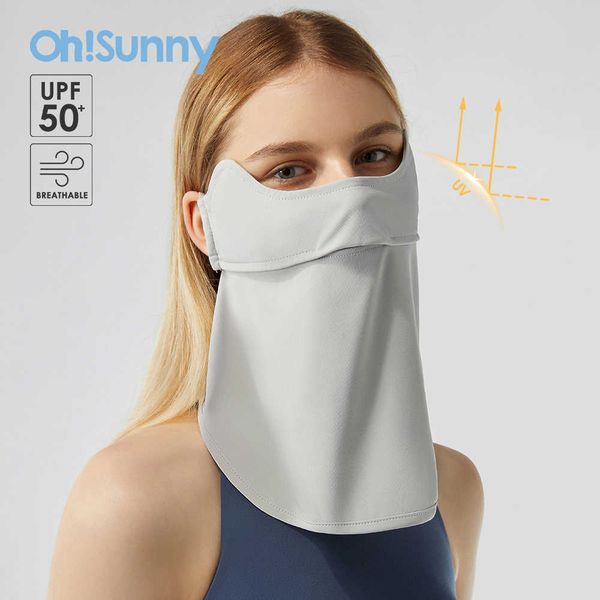 

other fashion accessories ohsunny sun protective scarf neck eye full protection mask women solid color opening breathable facemask for outdo, Silver
