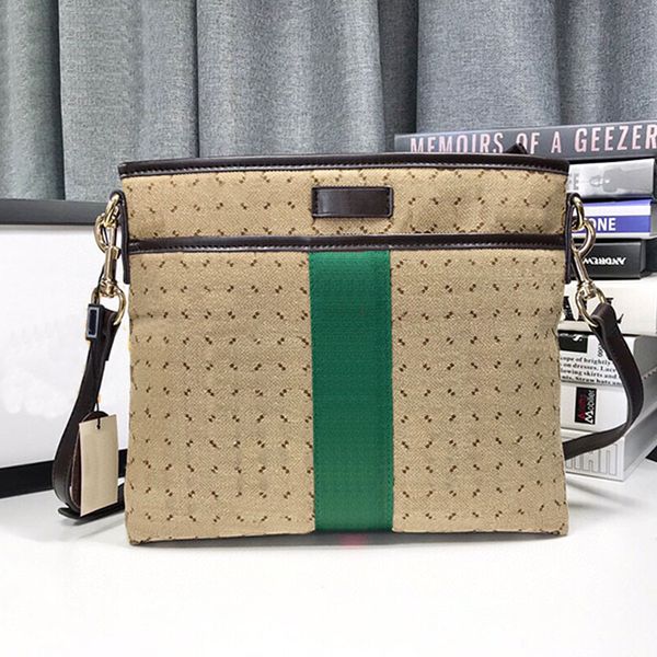 

men messenger bags business package designer shoulder handbag purse clutch bags canvas crossbody wallet black imprint fashion letters zipper
