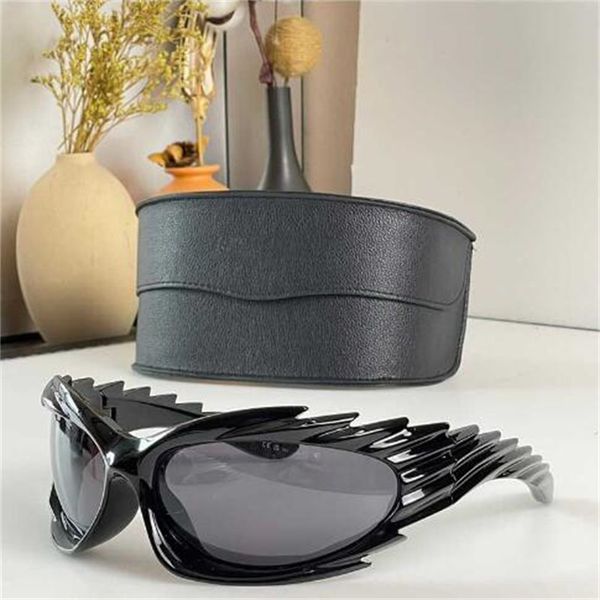 

fashion trendy designer 0255 mens women sunglasses unique wrap shape acetate glasses outdoor avant-garde personality style uv protection com, White;black