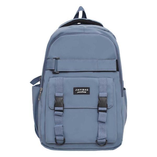 

backpacks korean women backpack 2023 school backpack for student teenage girl boys multi-pockets solid color school bags schoolbag mochila w
