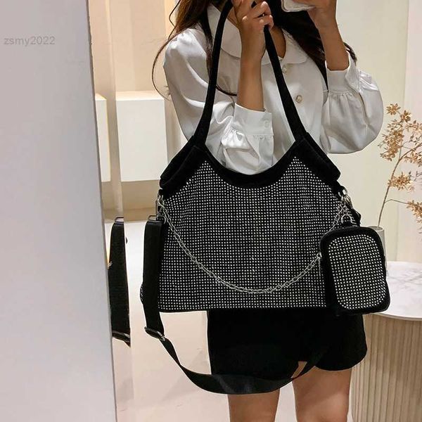 

evening bags luxury band designer tote rhinestones fashion handbag purse women shoulder crossbody bag 2023 large capacity messenger bag bols