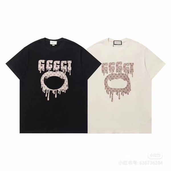 

mens t shirt mens shirts designers shirt same outdoor pure cotton t shirt printed round neck short-sleeved casual sports shirt luxury couple, White;black