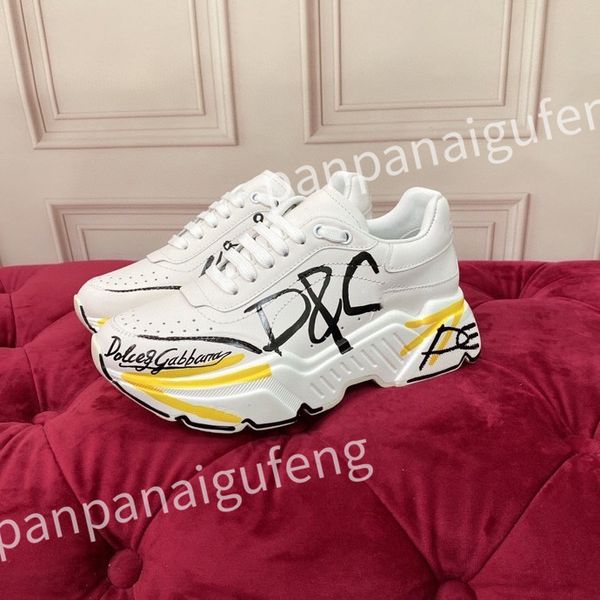 

luxury men sneakers designer white shoes leather sneaker platform women casual shoes, Black