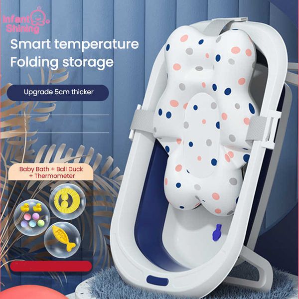 

ing tubs seats infant shining folding tub large size infants tub 0-6 years newborn baby products seat bathtub for kids p230417