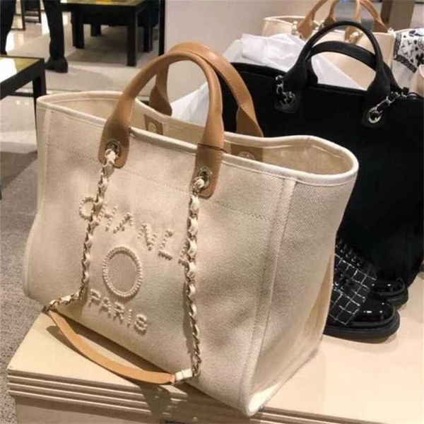 

50% off luxury women's classic canvas beach bag large capacity small chain packs big shopping handbags oduy