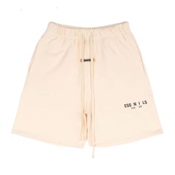 

2023 reflective high street shorts men's casual sports pant loose oversize style drawstring short pants trend designer ess essentail, White;black