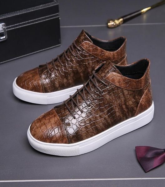 

men shoes outdoors spring autumn pu leather chaussures pour hommes comfortable casual lace up simplicity round toe dh4726635133, Black