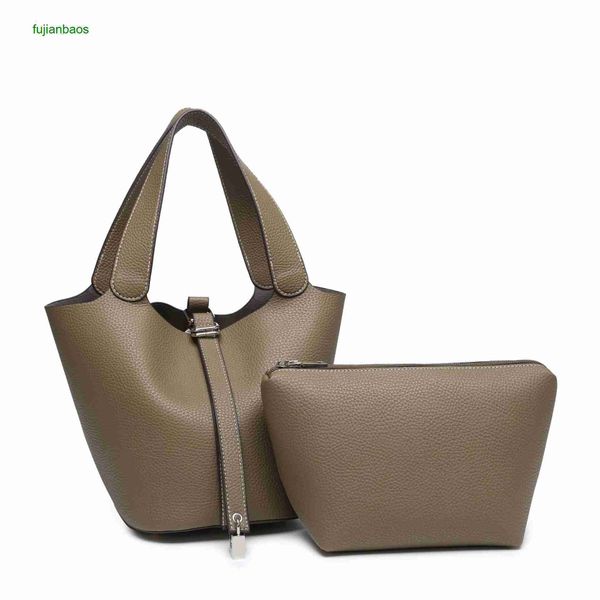 

hemres picotn handbags better selling women's bag 2023 new fashion mother and child water bucket advanced portable vegetable basket, Black