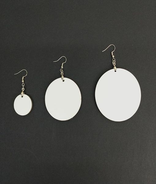 

sublimation earrings fashion accessories blank white pendants diy dangler round earring handwork for gift6834023, Silver