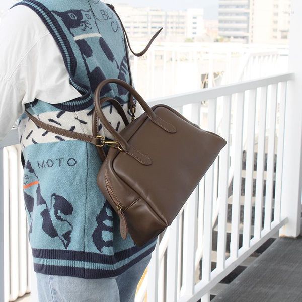 

shoulder bags eumoan handbag large capacity zipper layer leather bag golf bowling