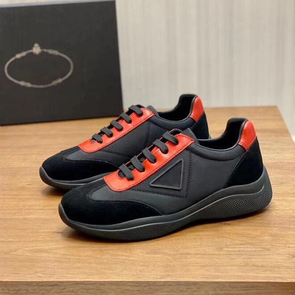 

fashion dress shoes men america's cup soft bottoms running sneakers italy famous low elastic band calfskin designer lightness fitness c, Black