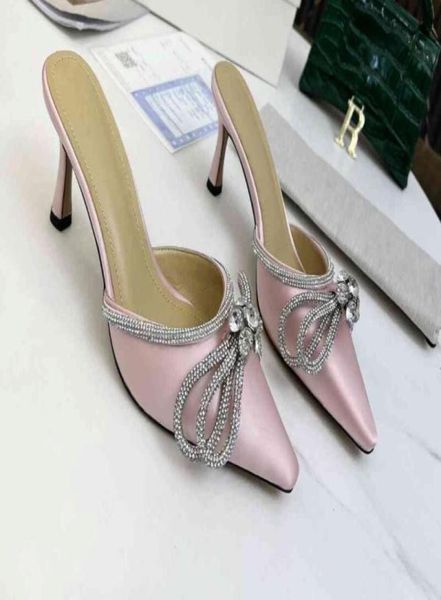 

realfine888 slippers 5a 3337200 mach doublebow crystalembellished mules sandals for women size 35426396386, Black