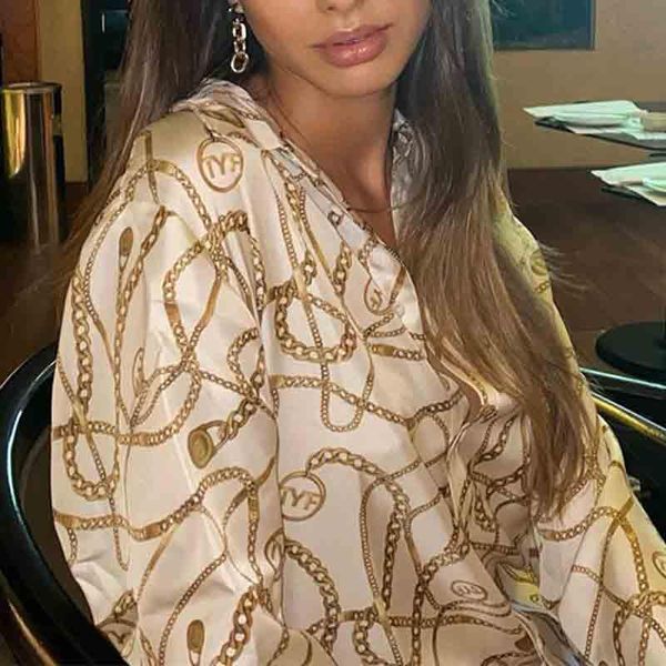 

dress women's stand collar print cardigan shorts two pieces suits long sleeve shirts high waist wide leg short sets ladies 2021 new, White