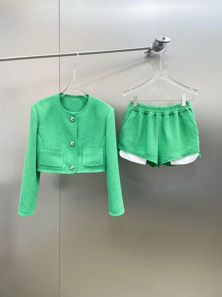 

dress 2022 new women's fashion suit 2piece tunic short jacket + shorts 0813, White