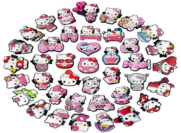 

shoe parts accessories croc charms for girls pvc clog sandals bubble slides shoes decoration kids women gift drop delivery otuto1984104, White;pink