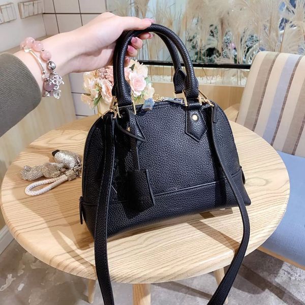 

5a luxurys designer tote bag alma women shoulder bags messenger bag leather handbag wallet purses crossbody totes with lock key 2023, Black;red