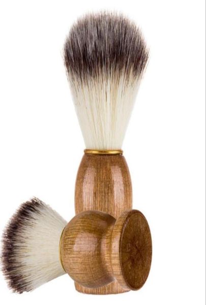 

man shaving beard brush wood handle face beard cleaning men shaving razor brush cleaning tool4622481