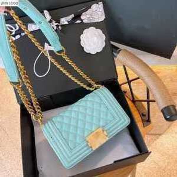 

new cc waist rhombic bags bag letter spring shoulder chain chain small square bag fashion shoulder bag versatile caviar cowhide crossbody ba, White