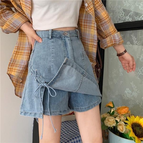 

shorts women mini pant skirts clothing denim wide leg shorty woman clothes for teen girls pants korean fashion beach jeans, White;black