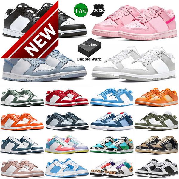 

retro low with box low running shoes panda triple pink men women white black unc grey fog team green syracuse medium olive dunks sb mens tra
