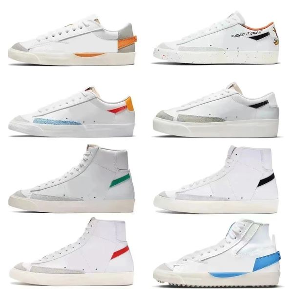 

r works blazer mid-77 vintage jumbo loafers men's and women's blazer og black white red indigo pine green summit sneakers designer