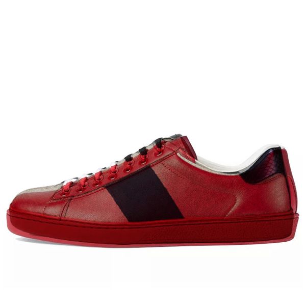 

2023 designer casual shoes italy ace sneakers bee snake leather embroidered black men tiger platform chaussures interlocking white shoe walk