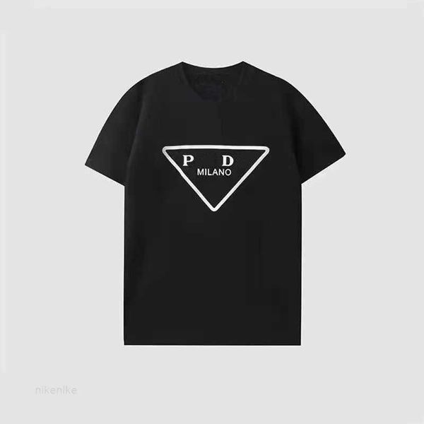 

2023new mens t shirt designer letter p printed short sleeve luxury cotton casual holiday sweatshirt fashionable street lovers' same clo, White;black