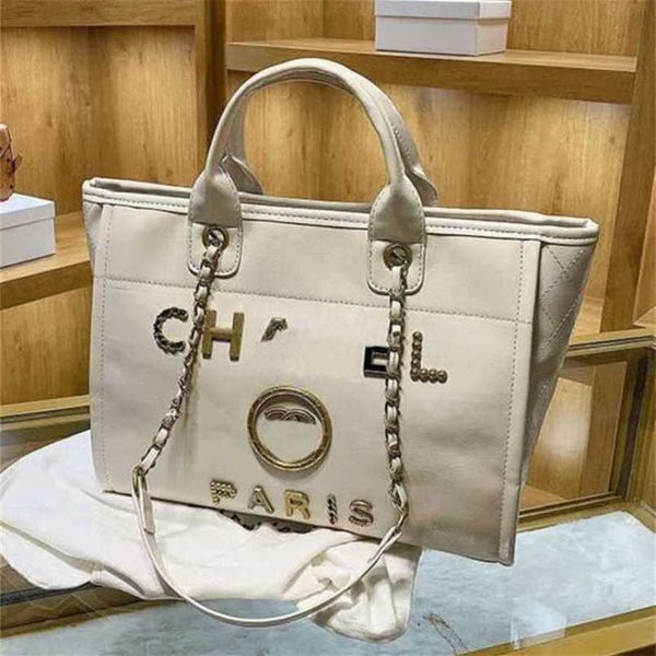 

50% off handbags women's luxury classics beach metal pearl letter badge tote bag small leather large chain wallet 1kpk