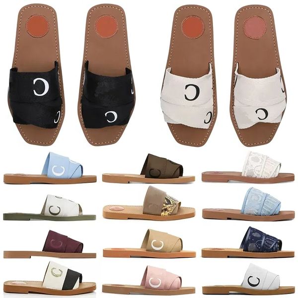 

woody flat mules slides chilee sandals men women slippers canvas square toe lace embroidery snake mens summer sandal fashion beach shoes out, Black