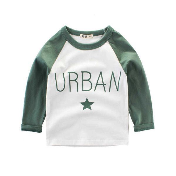 

t-shirts 2-8t toddler kid baby boys girls clothes spring summer infant long sleeve cotton t shirt casual loose children tee outfits p230419, Blue
