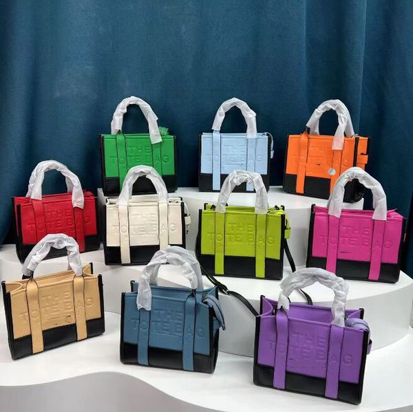 

tote bag womens patchwork shoulder bags new pu color blocking fashion style versatile messenger handbag bags mj230419, Black;red