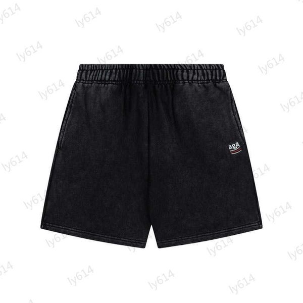 

luxury shorts simple letter stripe embroidery trim elastic waist shorts soft cotton fabric loose version style shorts designer shorts men, White;black