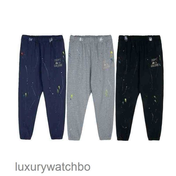 

guard color pants paint sweatpant ink splash designer galleryes dept gd hip hop same casual s ji6t, Black
