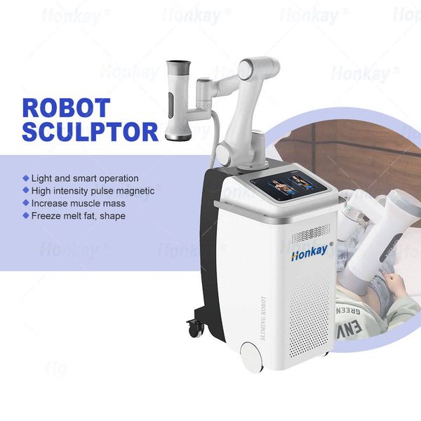 

smart slimming robot high intensity focused electromagnetic ems+cryotherapy cooling treatment muscle stimulation cellulite removal body cont