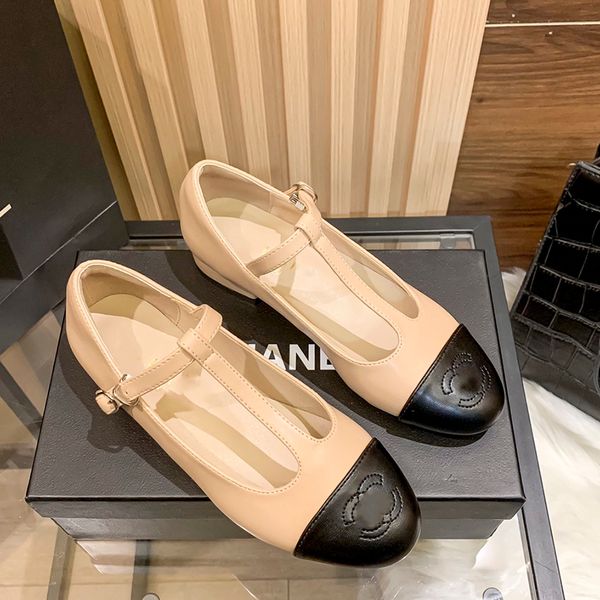 

womens dress shoes small heel single shoe leather adjustable hardware adjustable ankle buckle office shoes ballet dress shoe printed match c, Black