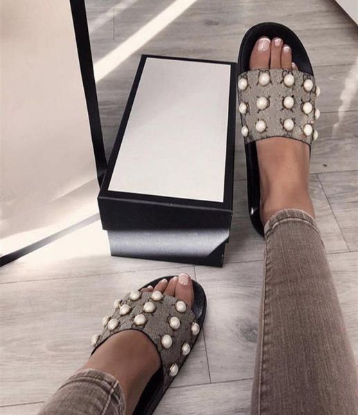 

designer woman g slippers men slipper gear bottoms flip flops women luxury sandals fashion causal shoes size 3542 with box6002753, Black