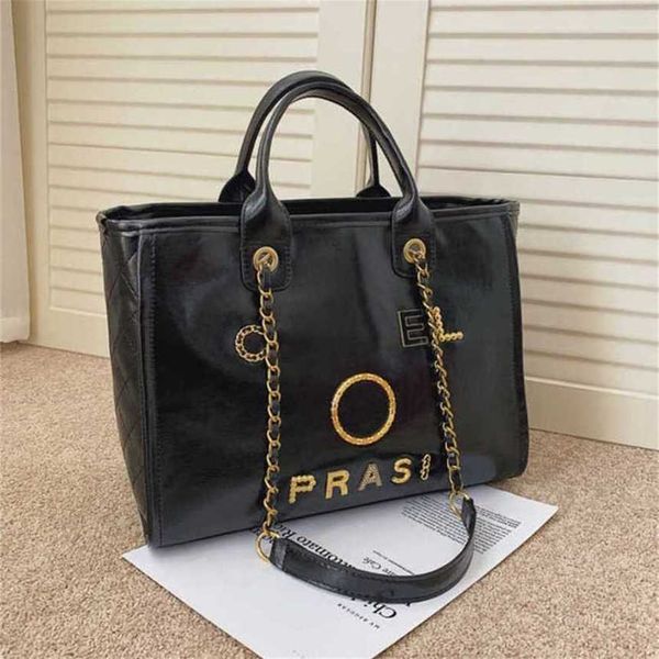 

50% off women's handbags luxury classics beach metal pearl letter badge tote bag small leather large chain wallet kj23