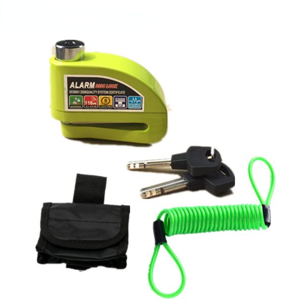

motorcycle parts anti-theft disc brake lock security scooter wheel bicycle alarm 120db theft protection